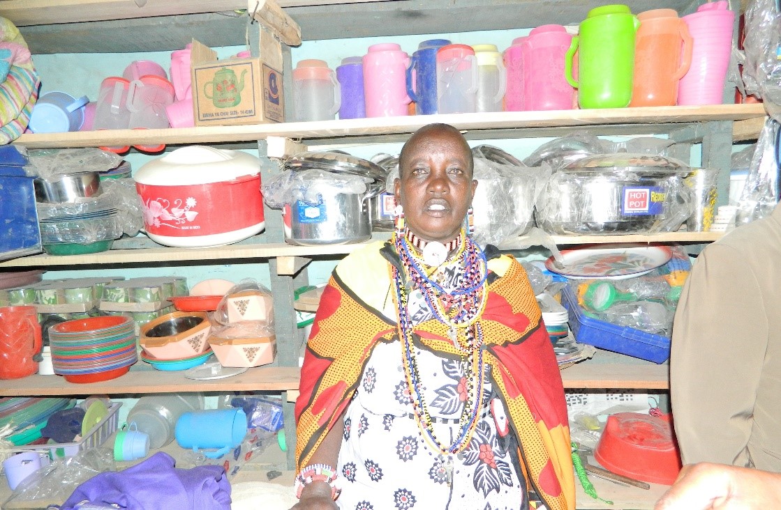 Beneficiary in her shop Beneficiary in her shop